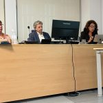 El tribunal durante el acto de defensa.